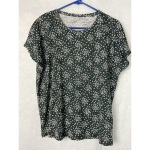 Michèle Boyard Women Black  White  Short Sleeve T-Shirt  Top 40 eur large